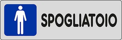 Immagine prodotto di ETICHETTA 'SPOGLIATOIO UOMO' 15x15 cm