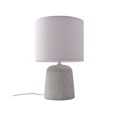 Produktbild von Lindby Tischleuchte Thalassia, weiß, Ø 26 cm, Keramik