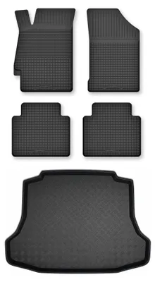 Zdjęcie produktu dla Dywaniki gumowe + mata bagażnika do Honda Civic VIII 2006-2012 (sedan) – czarne, dobierane – Wielganizator Semi-Universal