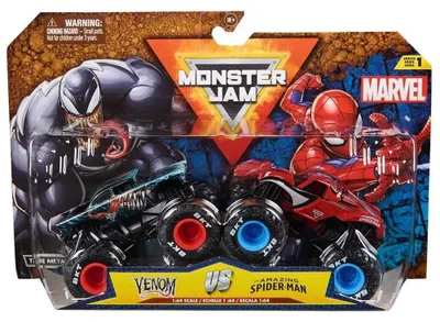 Obrázok produktu pre Monster Jam Marvel Venom Vs. The Amazing Spider-Man, Monster truck, 3 rok / roky, Kov, Plast, Viacfarebný