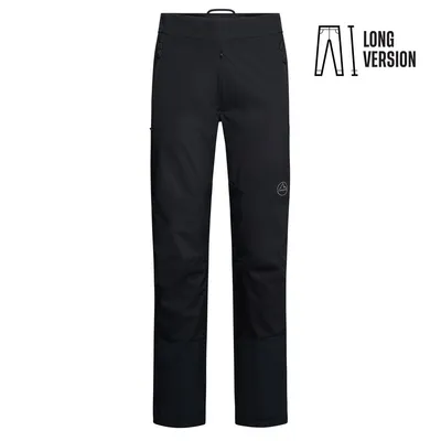 Schwarze Softshellhose "Ikarus Pant M" von La Sportiva; lange Version; mit zwei seitlichen Taschen.