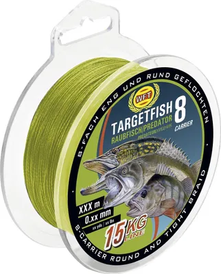 Produktbild von WFT Schnur Targetfish 8 Raubfisch Chartreuse Länge 2000m ø 0,10mm