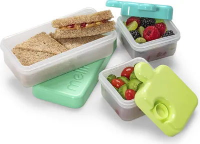 Produktbild von Melii Snackbox Puzzle grün, limette, blau