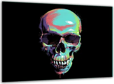 Image de Plaques de recouvrement en verre pour cuisinière Planche à découper universelle 30x22cm Crâne