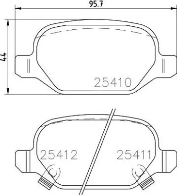 Produktbild von HELLA Bremsbeläge Satz Hinten Bremsklötze für FIAT 500 (312) 8DB 355 023-271