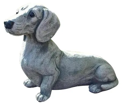 Dackel Hundestatue aus Harz, wetterbeständig, 17x12x8 cm, für Garten