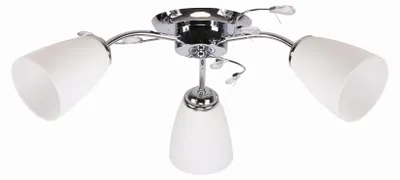 Obrázek produktu pro Stropní svítidlo URSELLA, chromovo-bílé, 3xE14x40W, kov, rozměry: 18x58x58 cm, IP20, Candellux