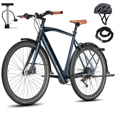 Produktbild von E-Bike 175 - 210 cm 28 Zoll Rostfreie Aluminiumlegierung 250 W bis zu 100 km Pedelec Wasserdicht IPX4 mit Shimano 9 Gang