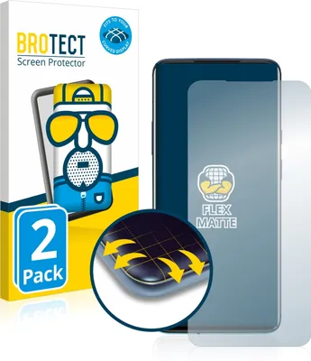 Produktbild von 2x BROTECT Fullscreen Schutzfolie für OnePlus 7T Pro Displayschutz Folie Fullcover Matt Entspiegelungsfolie
