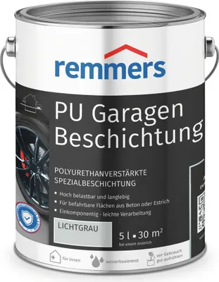 Produktbild von Remmers PolyurethanGaragenbeschichtung lichtgrau 5 l, Beton- und Bodenfarbe