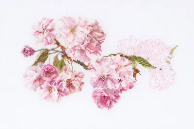 Zdjęcie produktu dla Zestaw do haftu krzyżykowego Thea Gouverneur "Prunus Aida", wzór liczony, 30x20cm