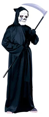 Produktbild von Schwarze Horror-Robe Kinderkostüm
