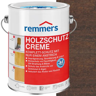 Produktbild von Remmers Holzschutz-Creme 3in1 palisander (RC-720) 2,5 l, Holzlasur aussen