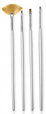Produktbild von Profico Gel-Pinsel-Set Staubpinsel Nail Art 4-teilig