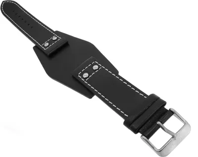 Produktbild von s.Oliver | Unterlageband 22mm Leder Uhrenarmband schwarz |  SO-2882-LQ