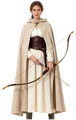 Productafbeelding van Ademend Linnen Cape met Capuchon voor Cosplay en Feestjes