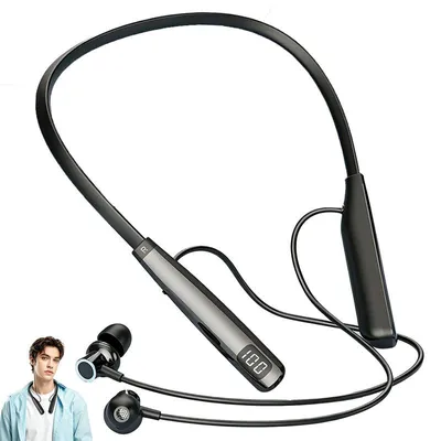 Produktbild von Sport In-Ear Kopfhörer Bluetooth 5.4, Nackenbügel Kopfhörer mit Mikrofon, IPX6 wasserdicht, magnetisch, 80 Std. Laufzeit für Joggen, Laufen & Fitness
