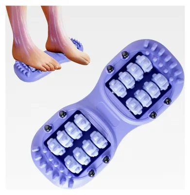 Produktbild von Fußmassageroller für Fersensporn, Massagegerät mit menschenähnlicher Massage, Fußmassagerolle für Plantarfasziitis, durchblutungsförderndes Gerät zur Fußmassage, zur Linderung von Fußschmerzen (Lila)