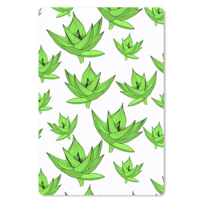 Produktbild von MuchoWow® Mauspad Mousepad Aloe Vera - Muster - Pflanzen 18x27 cm - Mousepads - Maus Mat - Pad - Mausunterlage