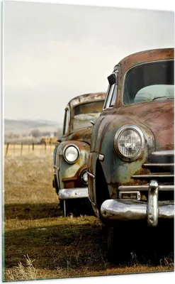 Produktbild von Bilder auf glas - Einteilig - Auto Alt Feld - 70x100cm - Glasbilder - Wandbilder - Bilder - zum Aufhängen bereit - Wanddekoration aus Glas - Glas Bilder - Wandbild auf Glas - GPA70x100-0117