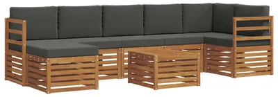 Produktbild von vidaXL Outdoor-Sofagarnitur 8 stk. Natur und Anthrazit