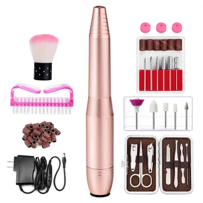 Produktbild von Elektrisches Nagelbohrset Tragbare Bohrnägel Maschinenmaniküre Pediküre Werkzeugset für den Heimgebrauch Schönheitssalon