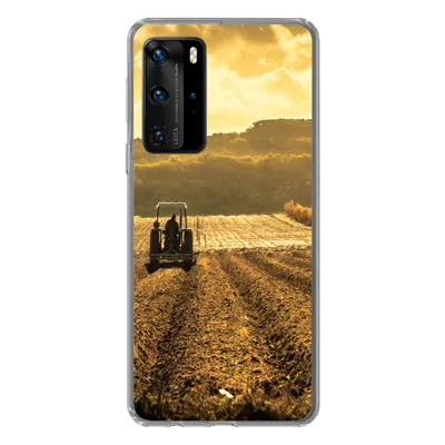 Produktbild von MuchoWow® Handyhülle Schutzhülle Hülle für Huawei P40 Pro Traktor - Bauernhof - Berg Silikon Softcase Handy Hülle - Schutz