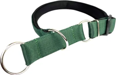 Produktbild von Hundehalsband Zugstopphalsband 16 mm Dunkelgrün Anti-Zug-Halsband Verstellbar Gepolstert Weiches Nylon