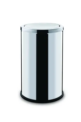 Immagine prodotto di Cestino per rifiuti Alda in acciaio inox con coperchio basculante Cestino per rifiuti da 45 litri 676
