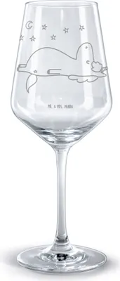 Produktbild von Mr. & Mrs. Panda Rotweinglas mit Gravur Einhorn Sternenhimmel - Transparent - Geschenk, Unicorn, Verrückt, glas für rotwein, graviertes Weinglas, Sterne, Einhörner, Kelch