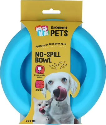 Productafbeelding van Excellent Pets No-Spill Bowl, blauw, maat: M