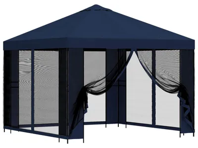 Obrázok produktu pre Záhradný altánok so bočnými stenami 3 x 3 m Modrá