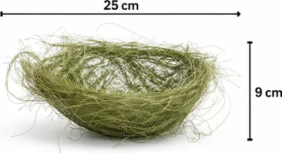 Produktbild von Deko Osternest aus Stroh, Heu oder Mühlenbeckia – Handgemachtes Natur-Nest00000000000000000000000000, Farbe:Grün Ø 20cm