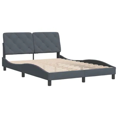 Produktbild von Bettgestell ohne Matratze Dunkelgrau 120x200 cm Samt