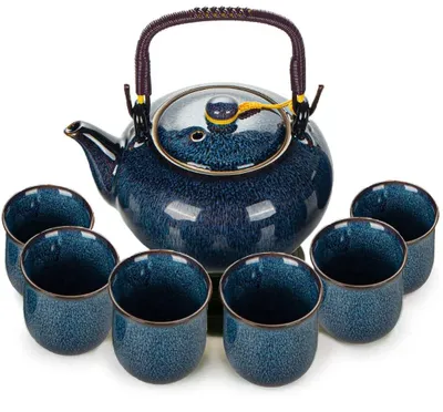 Productafbeelding van Omgoods - Chinese Porseleinen Theeset 600ml met 6 Kopjes