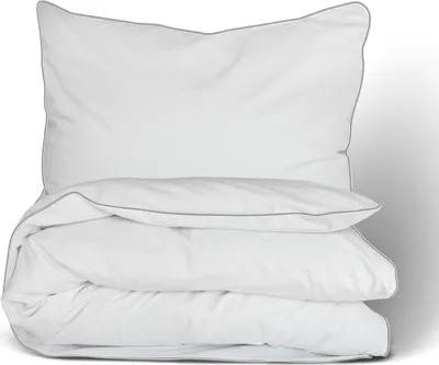 Obrázek produktu pro Ložní prádlo, bavlněný satén, exkluzivní, s lemováním, jednobarevné 200x220 01 Bílá