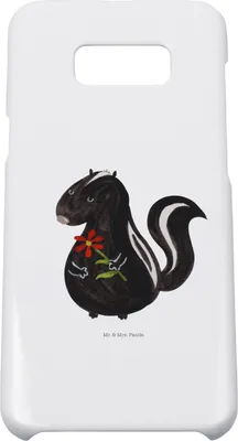 Produktbild von Mr. & Mrs. Panda Samsung Galaxy S8 plus Handyhülle  Stinktier Blume - Weiß - Geschenk, Raubtier, Hülle, Träume, Skunk, Handy Case, Cover, Wildtier, Dreams