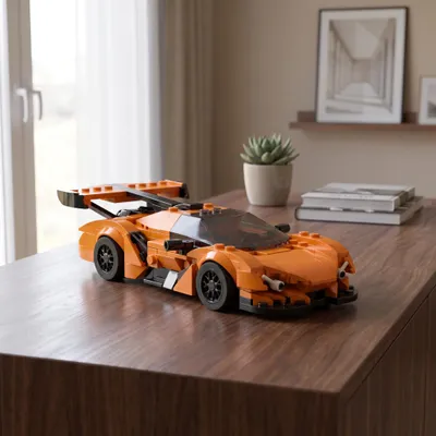 Produktbild von BlockBuddie™ IE Hypercar inspirert Klemmbaustein Modell 299 Teile Bausatz Ornament Spielzeug Geschenk für Jungen MOC Bausteine Set