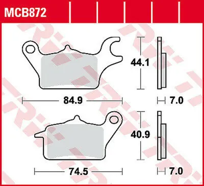Image de TRW Lucas Plaquette de frein MCB872
