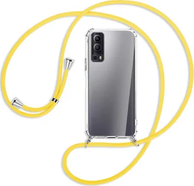 Produktbild von Handykette Backcover-Schutzhülle mit Band (Metall silberfarben) für vivo Y52 5G / Y72 5G / vivo iQOO Z3 - gelb