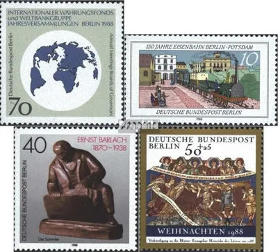 Produktbild von Briefmarken Berlin (West) 1988 Mi 817,822,823,829 (kompl.Ausg.) gestempelt Währungsfonds