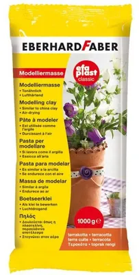 Obrázek produktu pro Eberhard Faber EFA Plast, Modelářská hlína, Terakota, Dětský, 1 kusů, 1 barva/barev, Chlapec/děvče