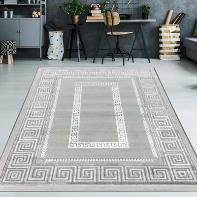 Obrázek produktu pro Designový koberec Orient v šedé, stříbrné a béžové barvě, rozměry – 120 x 170 cm