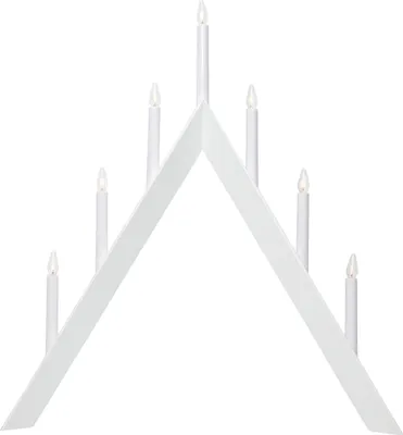 Produktbild von EGLO LED Kerzenständer Arrow, Kerzenhalter Weihnachtspyramide, Dekoleuchte Weihnachten, Holz, Kunststoff in weiß, weiss, warmweiß