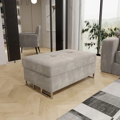 Produktbild von Masseno Polsterhocker BARLET Pouf Creme 100x60 cm