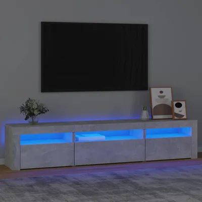 Obrázek produktu pro vidaXL TV skříňka s LED světly Betonová šedá 195x35x40 cm