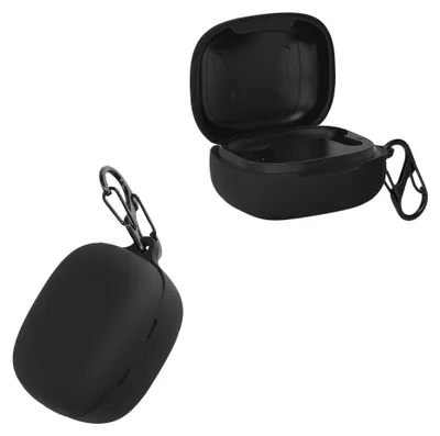 Produktbild von kwmobile Schutzhülle für EarFun Air Pro 3 Hülle - TPU Silikon Case für Kopfhörer Ladecase - stoßfestes Cover mit Karabiner - Schwarz