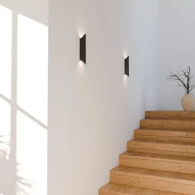 Productafbeelding van LUMIÈRE Design Wandlamp 'Aviso' LED warmwit Up- & Downlight Binnen Zwart