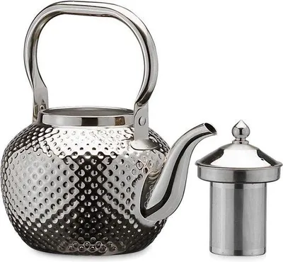Productafbeelding van Famanu theepot, 15 liter, met zeef - zilver