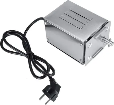 Produktbild von Grillspießmotor, Elektromotor aus Edelstahl, Grillspieß-Set, Nennlast 50-70 kg, 220-V-Stecker: